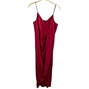 Express Red Empire Formal Spaghetti Strap Dress Cocktail Party Size 4 Valentines